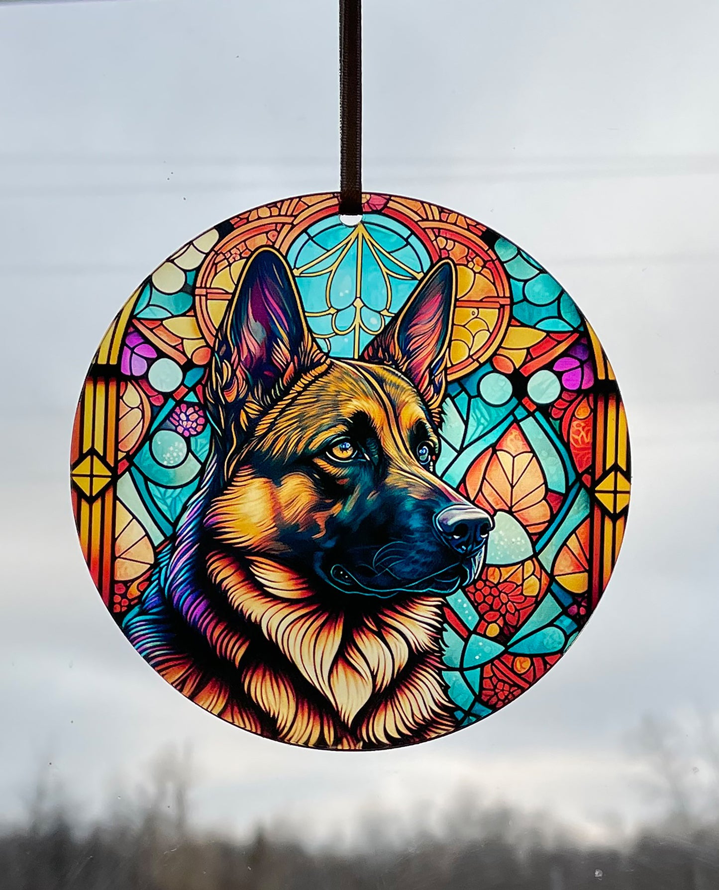 German Shepherd, Acrylic Window Ornament #SC175