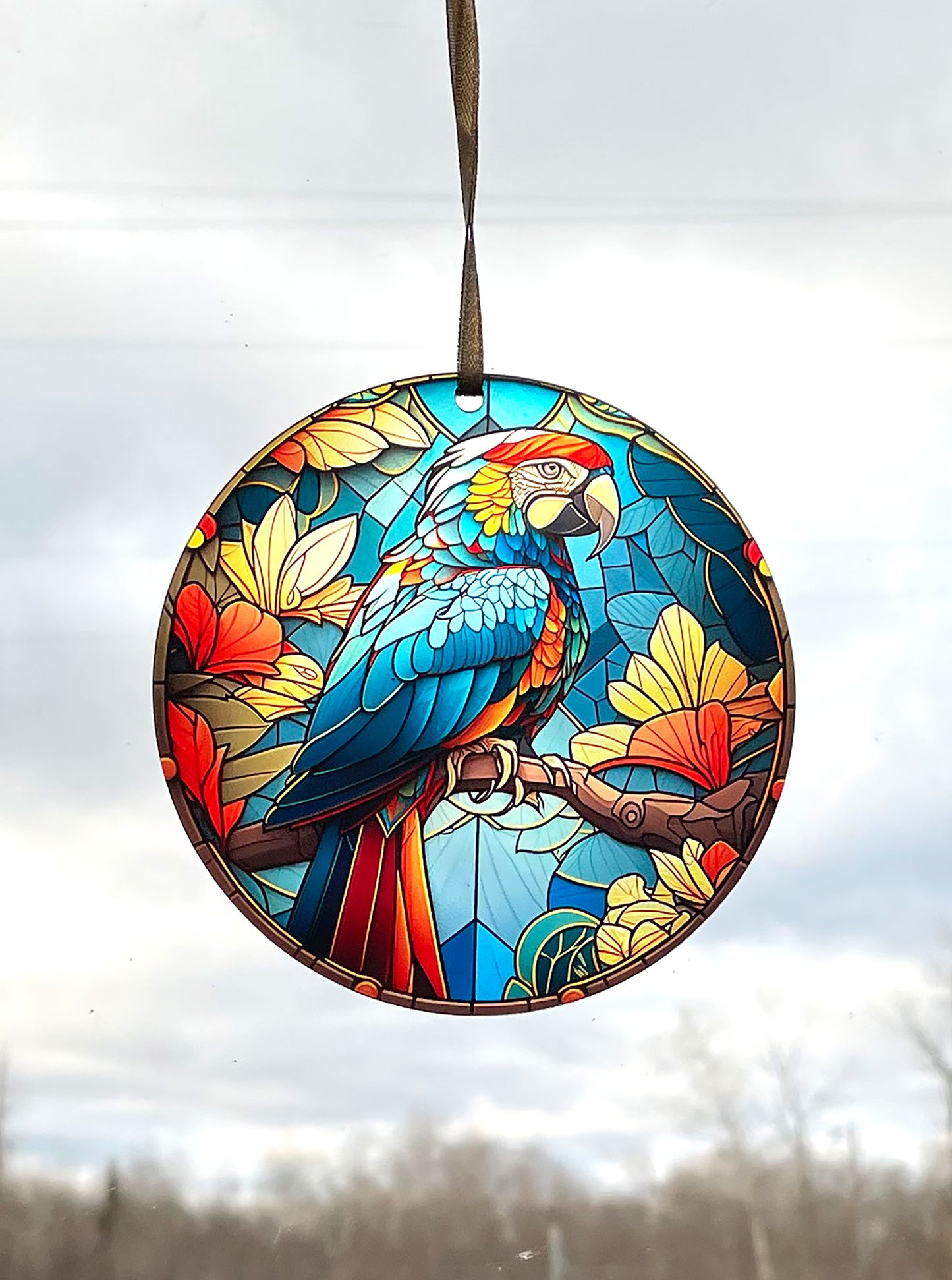Parrot Acrylic Window Ornament #SC189