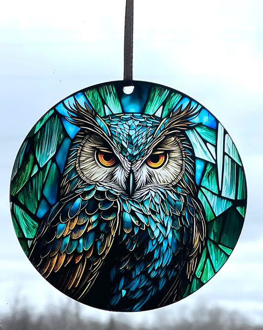 Owl Acrylic Window Ornament #SC214