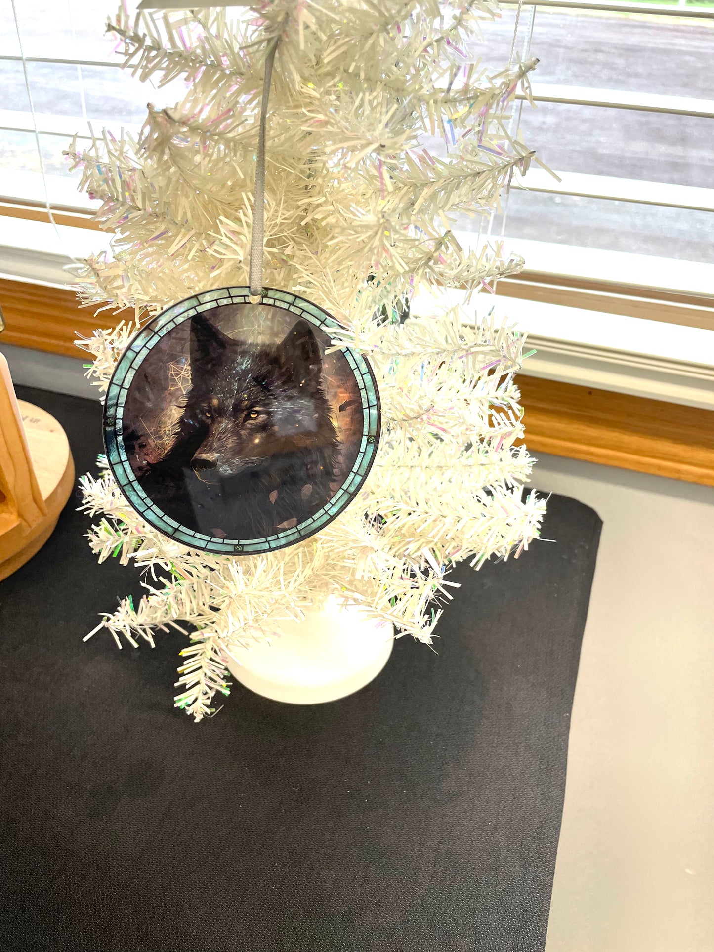 Black Wolf, Acrylic Window Ornament #SC239