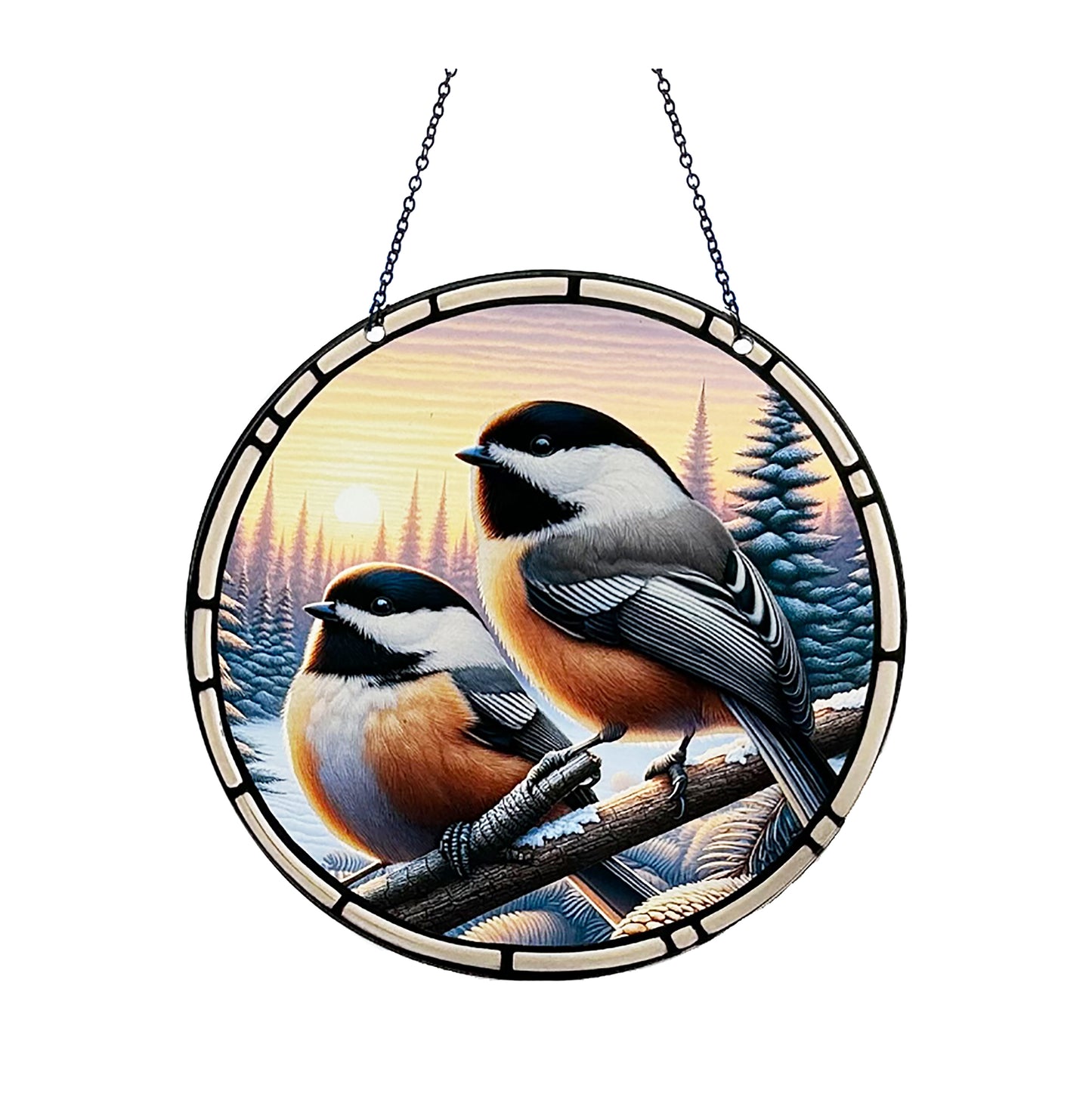 Chickadee Acrylic Suncatcher #SC353 by d'ears