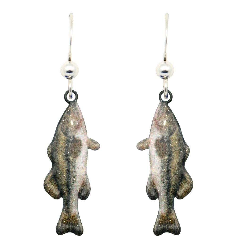 Bass Earrings, Sterling Silver Earwires, Item# 2213