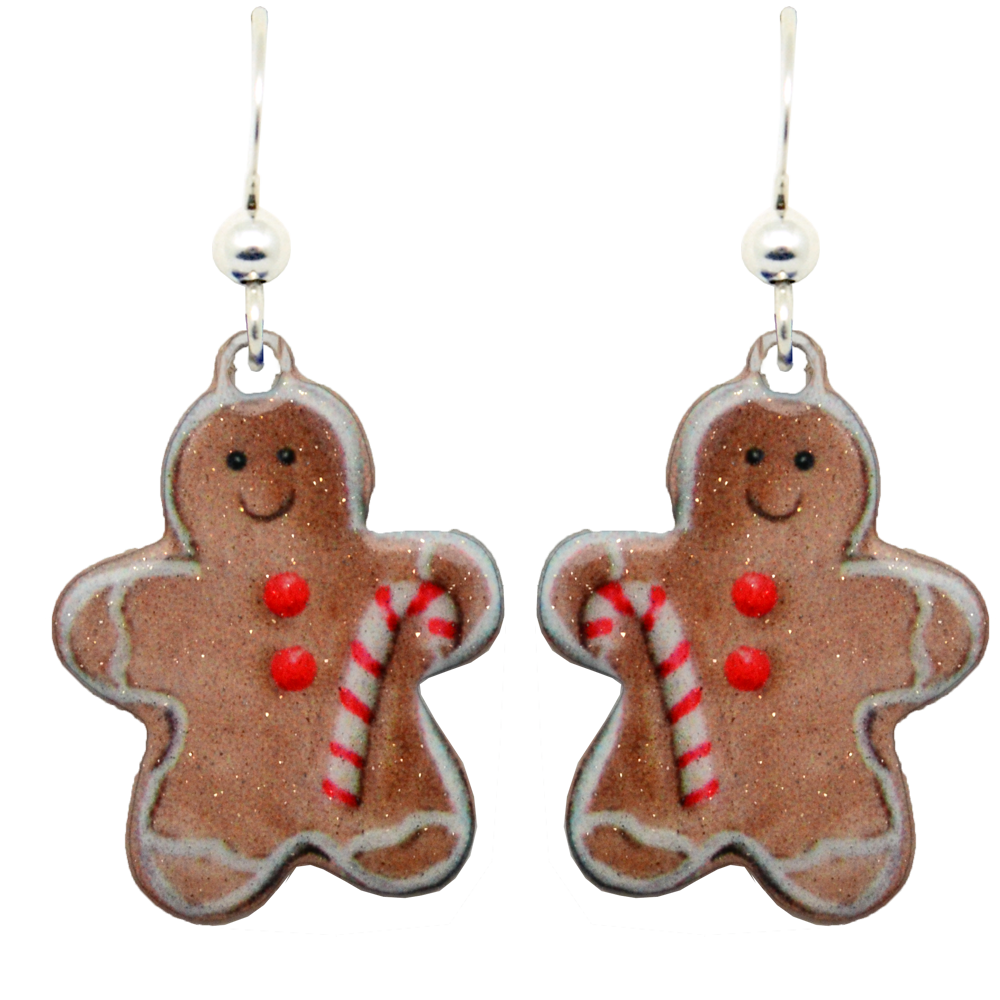 Gingerbread Man Earrings