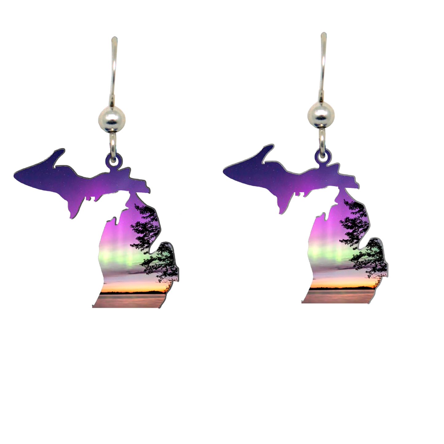 MI state, morning light, earrings #2373 by d'ears