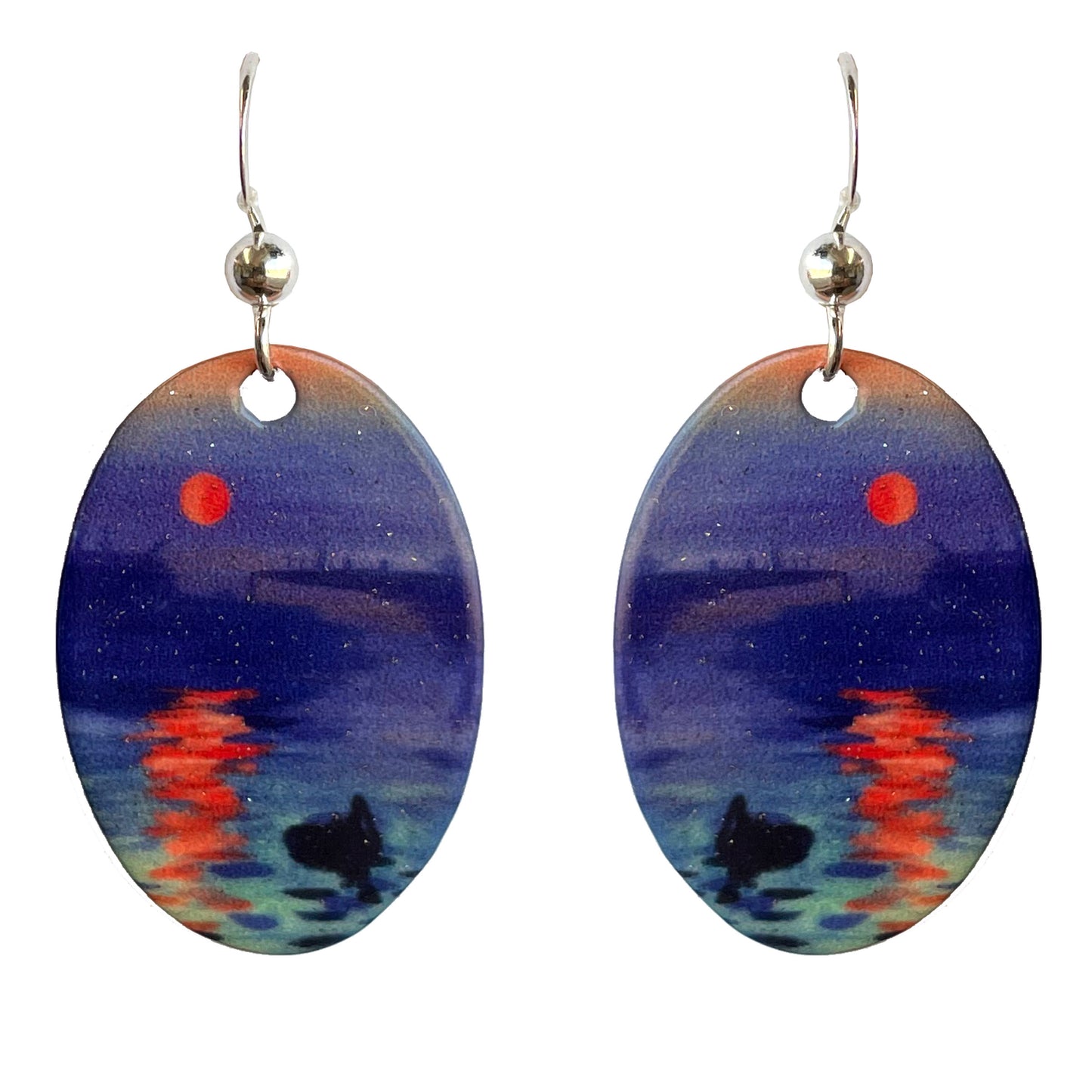 Sunrise by Monet oval earrings, #2687