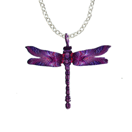 Purple hot sale dragonfly necklace