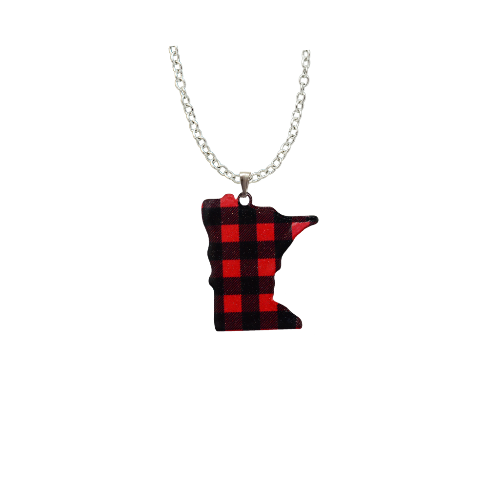 MN, Lumberjack Plaid, Small Necklace #4602X