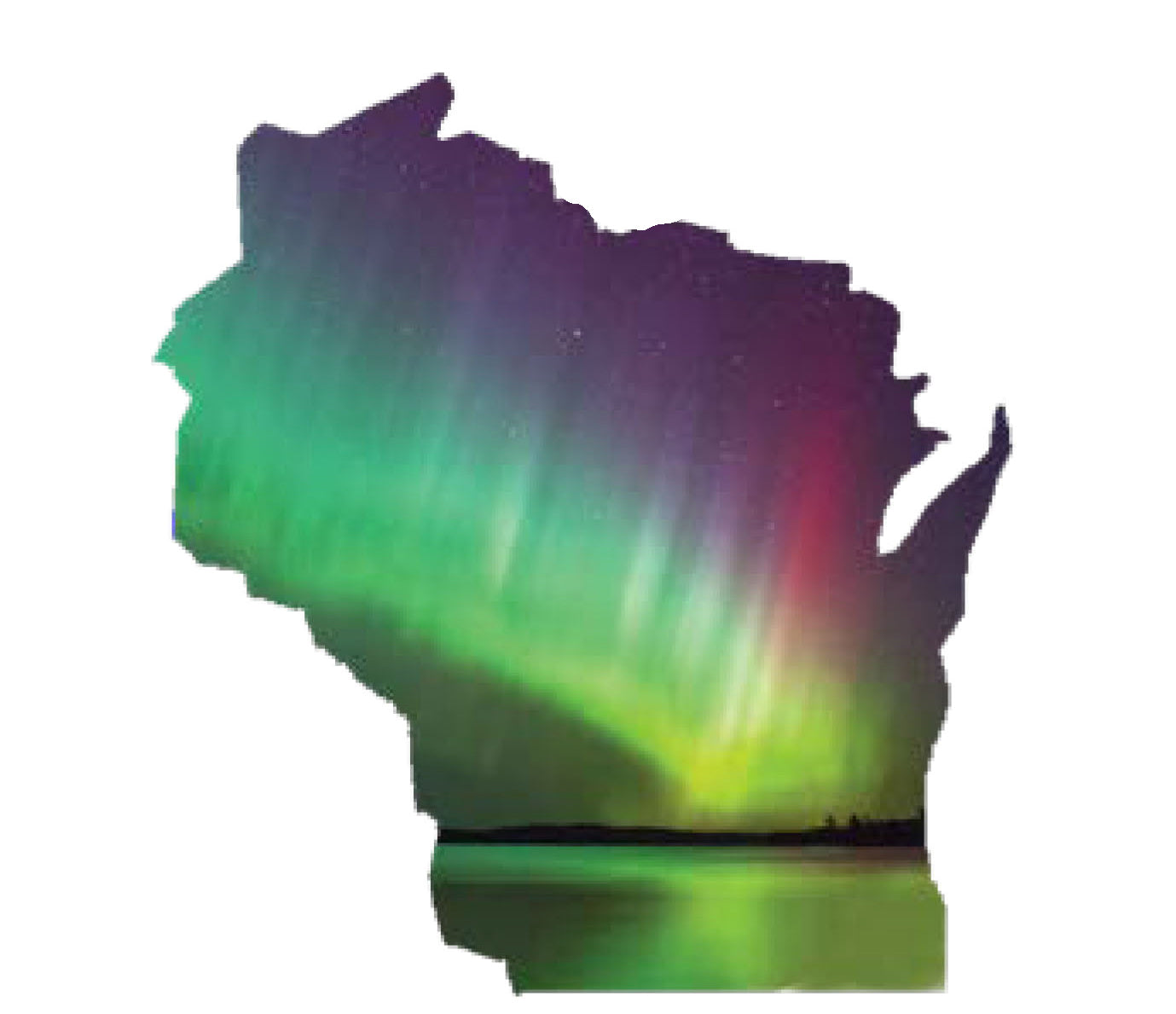 WI, Rainbow, Magnet #9543